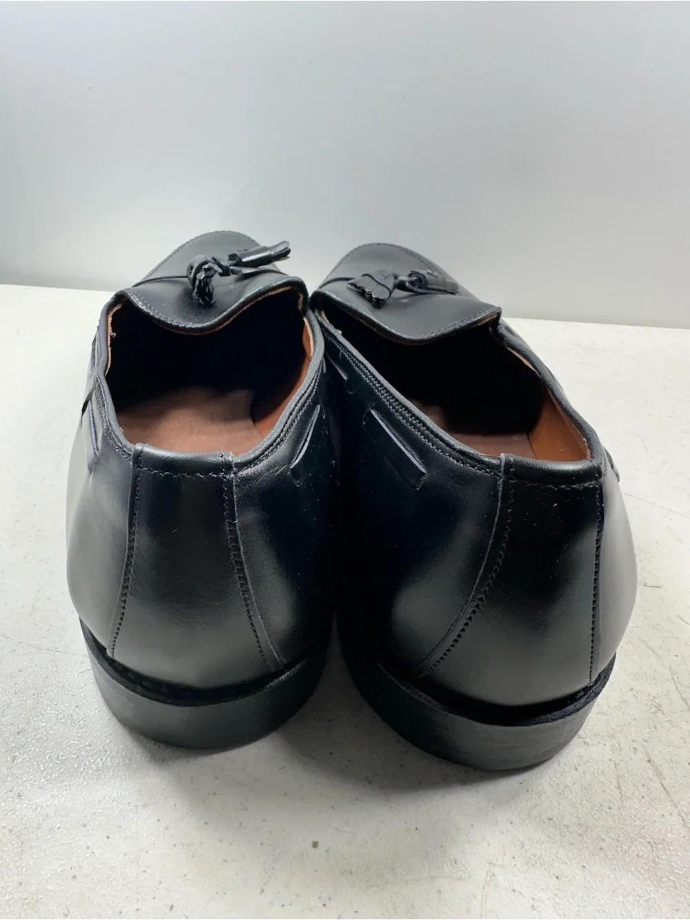 NEW Allen Edmonds GRAYSON Mens Leather Tassel Loafers 14E Black USA
